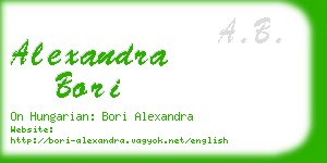 alexandra bori business card